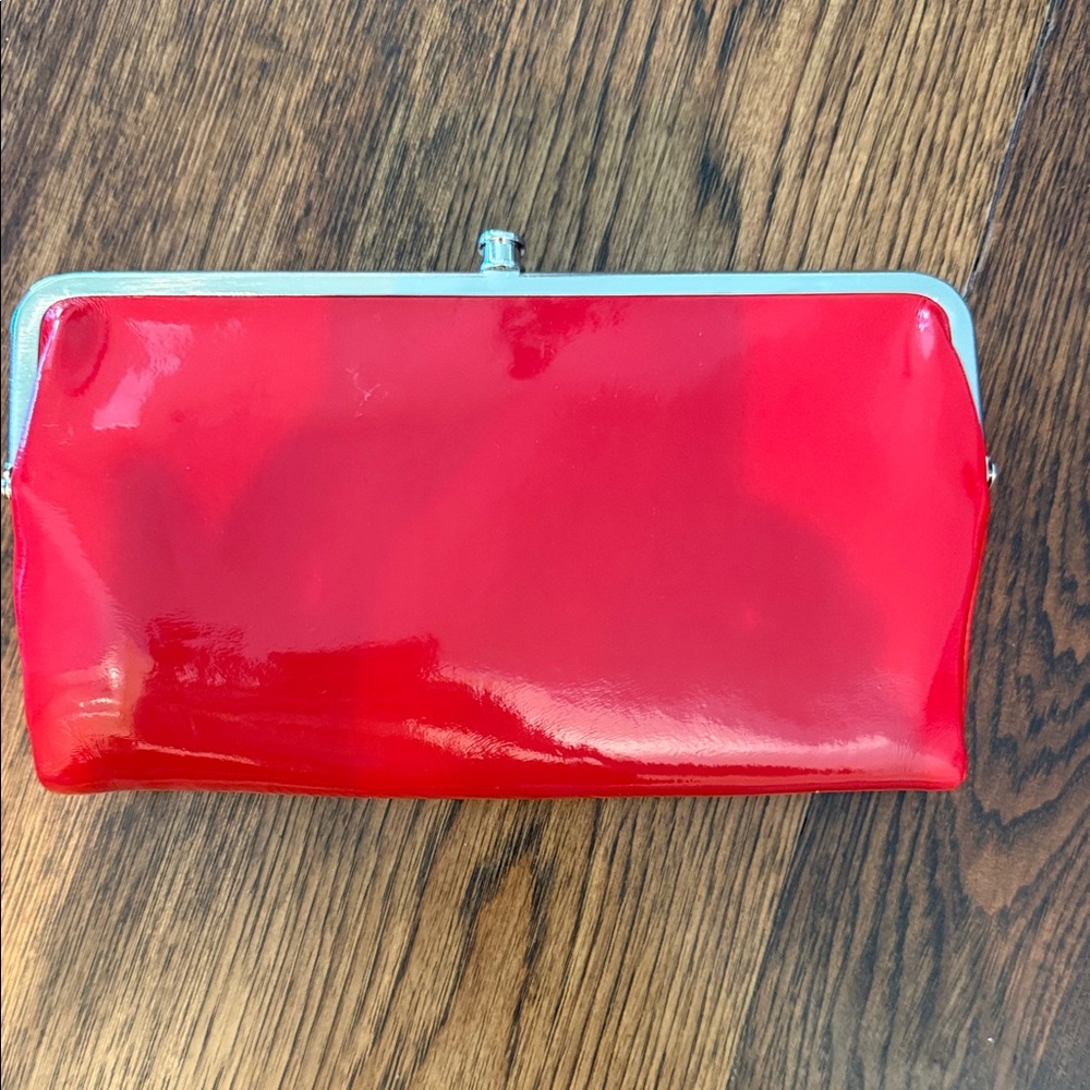 HOBO Red Patent Leather Wallet